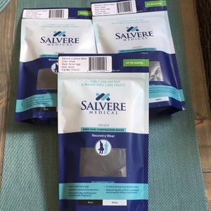 3 pair black compression stocking sock small